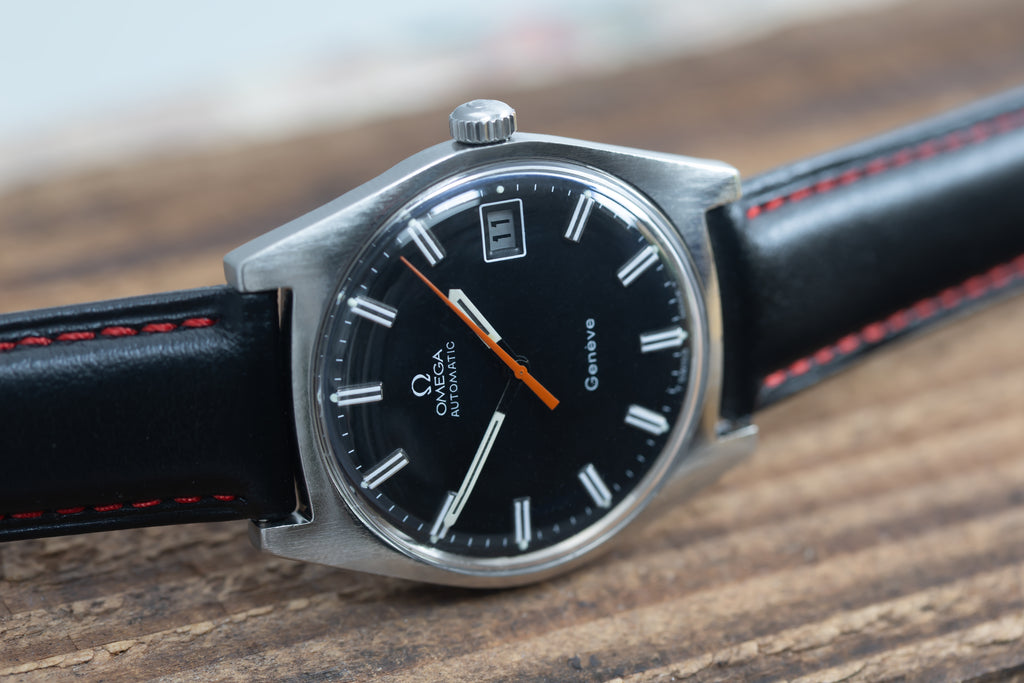 EXCEPTIONAL OMEGA GENEVE RACING CALENDAR AUTOMATIC CAL.565 DATED 1971 WATCH