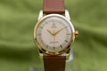 EXCEPTIONAL VINTAGE SERVICED OMEGA SEAMASTER AUTOMATIC BIG SEAHORSE LOGO GOLD CAP WATCH CAL.501 DATED 1958 TWO-TONE TUXEDO DIAL