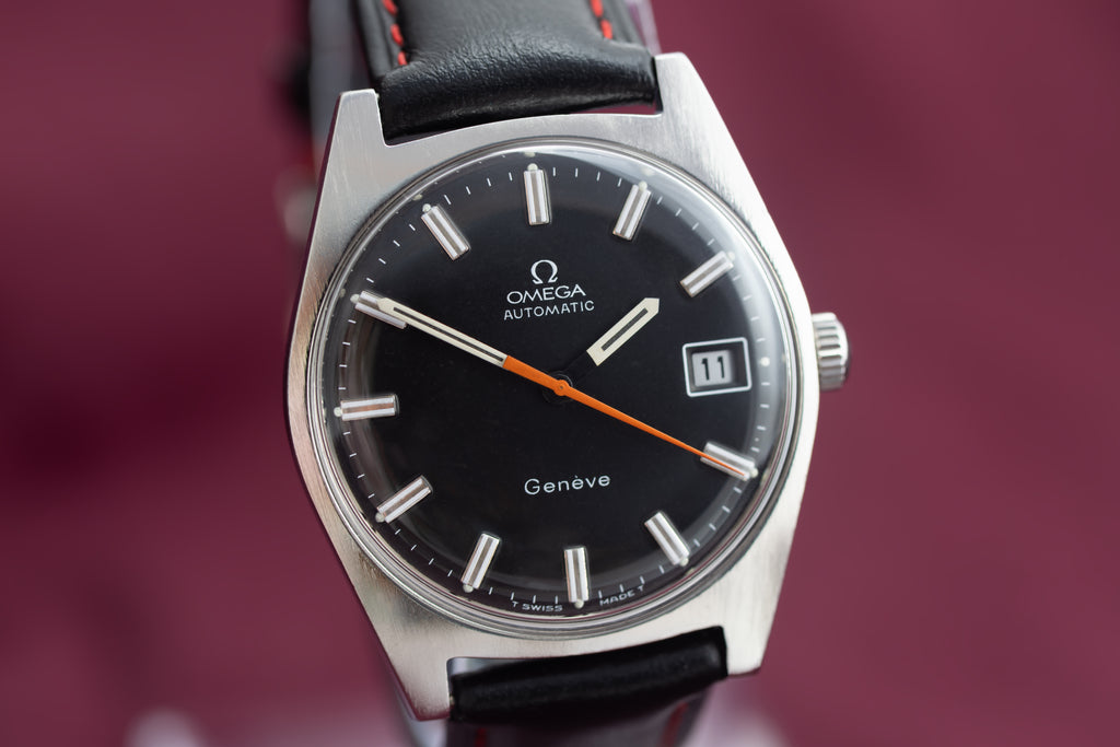 EXCEPTIONAL OMEGA GENEVE RACING CALENDAR AUTOMATIC CAL.565 DATED 1971 WATCH