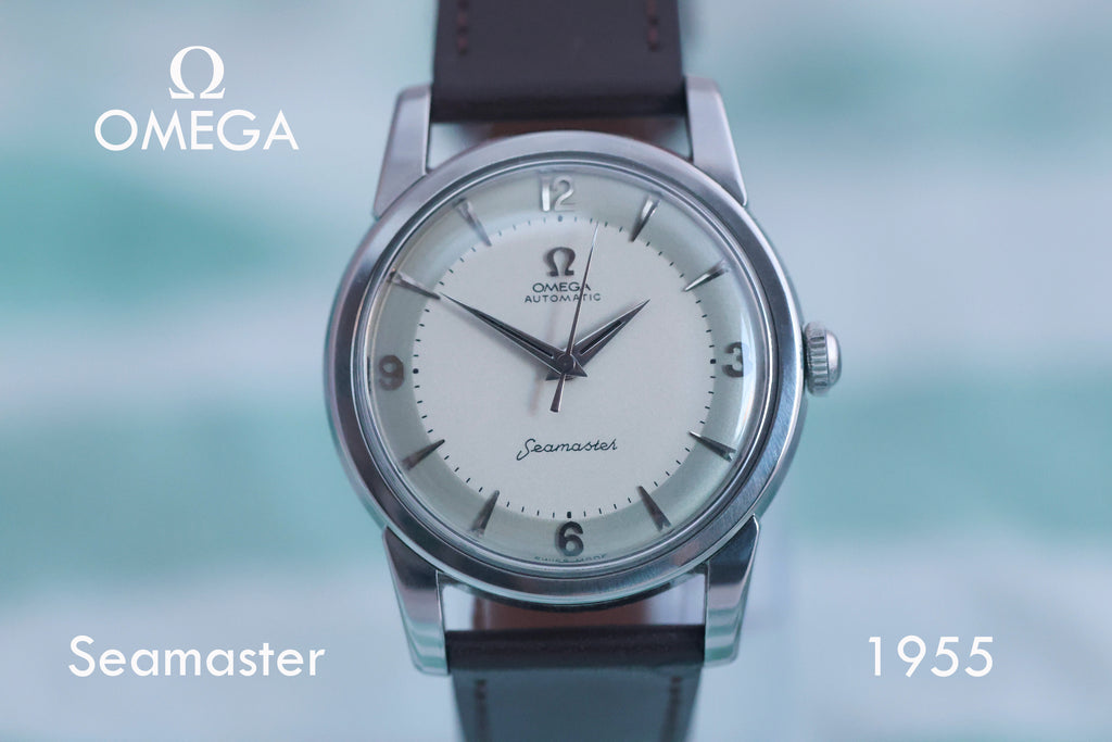 OMEGA SEAMASTER ARROWHEAD AUTO TWO-TONE 1955 WATCH - UNIQUE SERVICED CAL.501