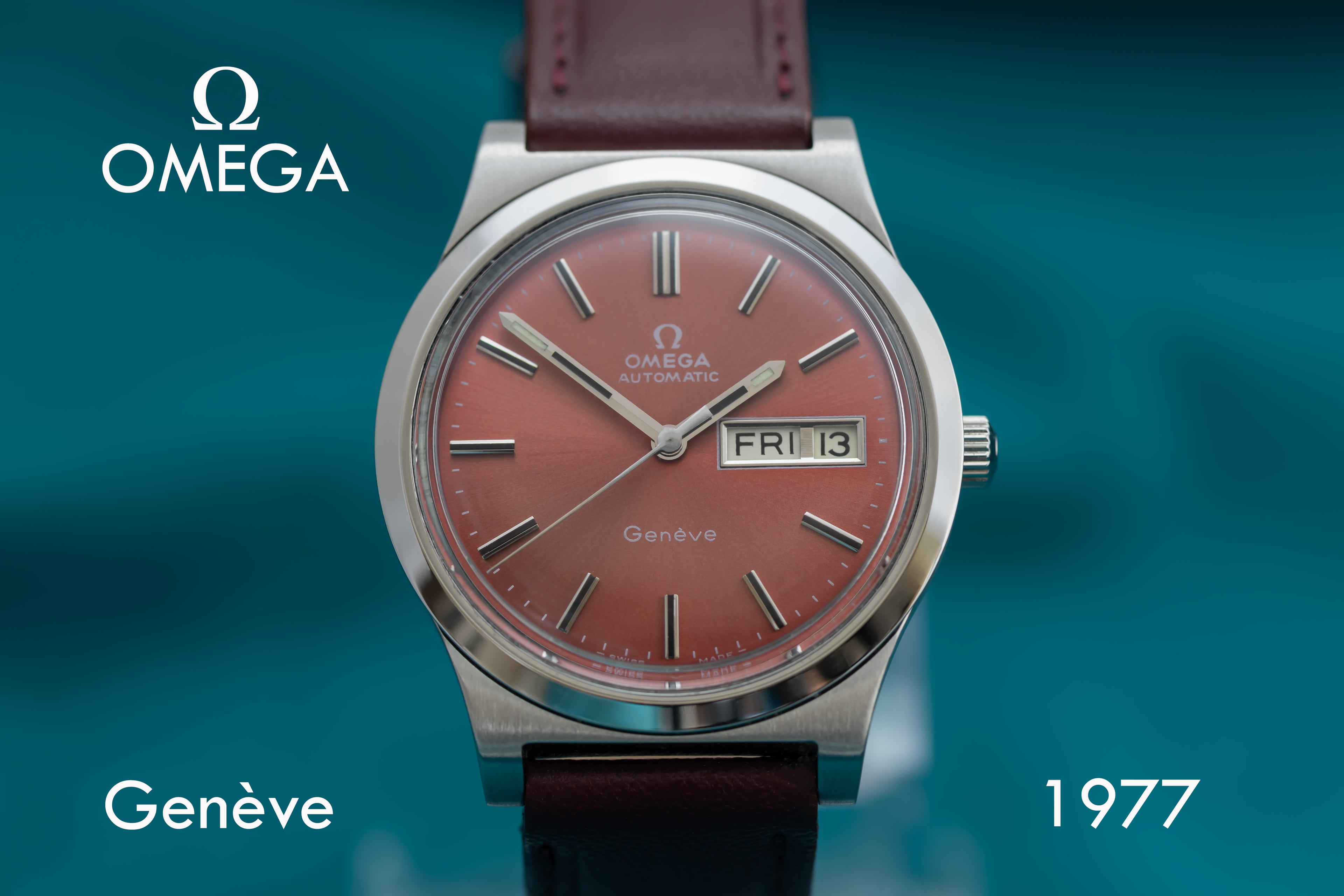 SUPERB GENUINE AUTOMATIC OMEGA GENEVE DAY/DATE CAL.1022 FROM 1977