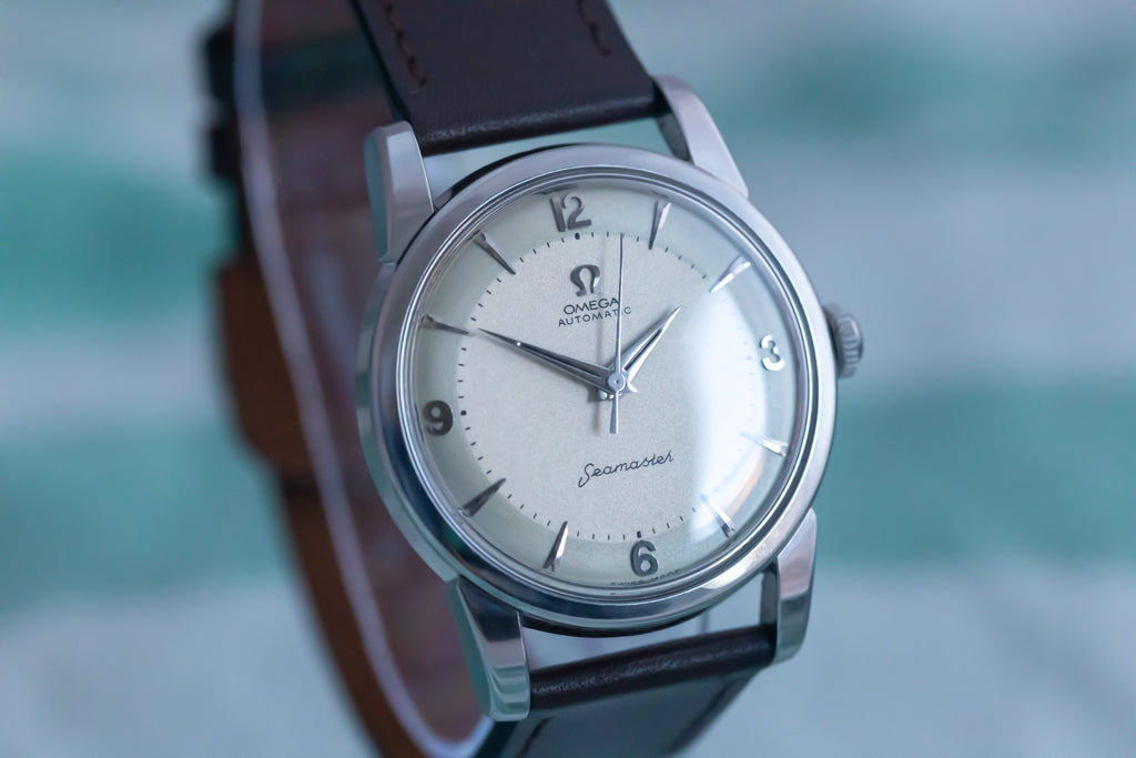 OMEGA SEAMASTER ARROWHEAD AUTO TWO-TONE 1955 WATCH - UNIQUE SERVICED CAL.501