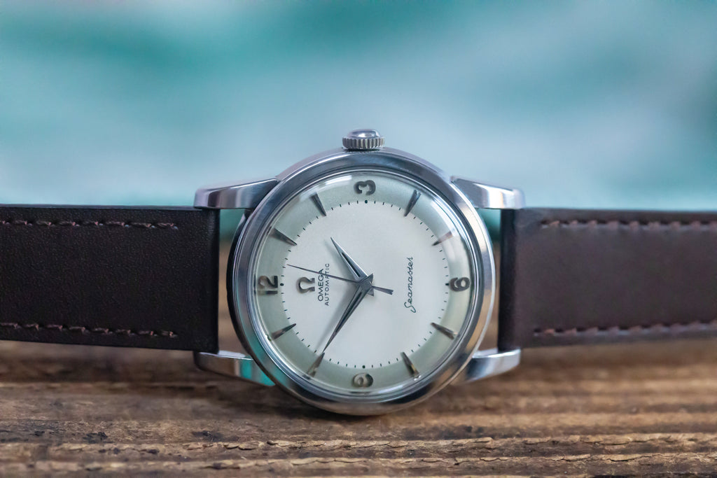 OMEGA SEAMASTER ARROWHEAD AUTO TWO-TONE 1955 WATCH - UNIQUE SERVICED CAL.501