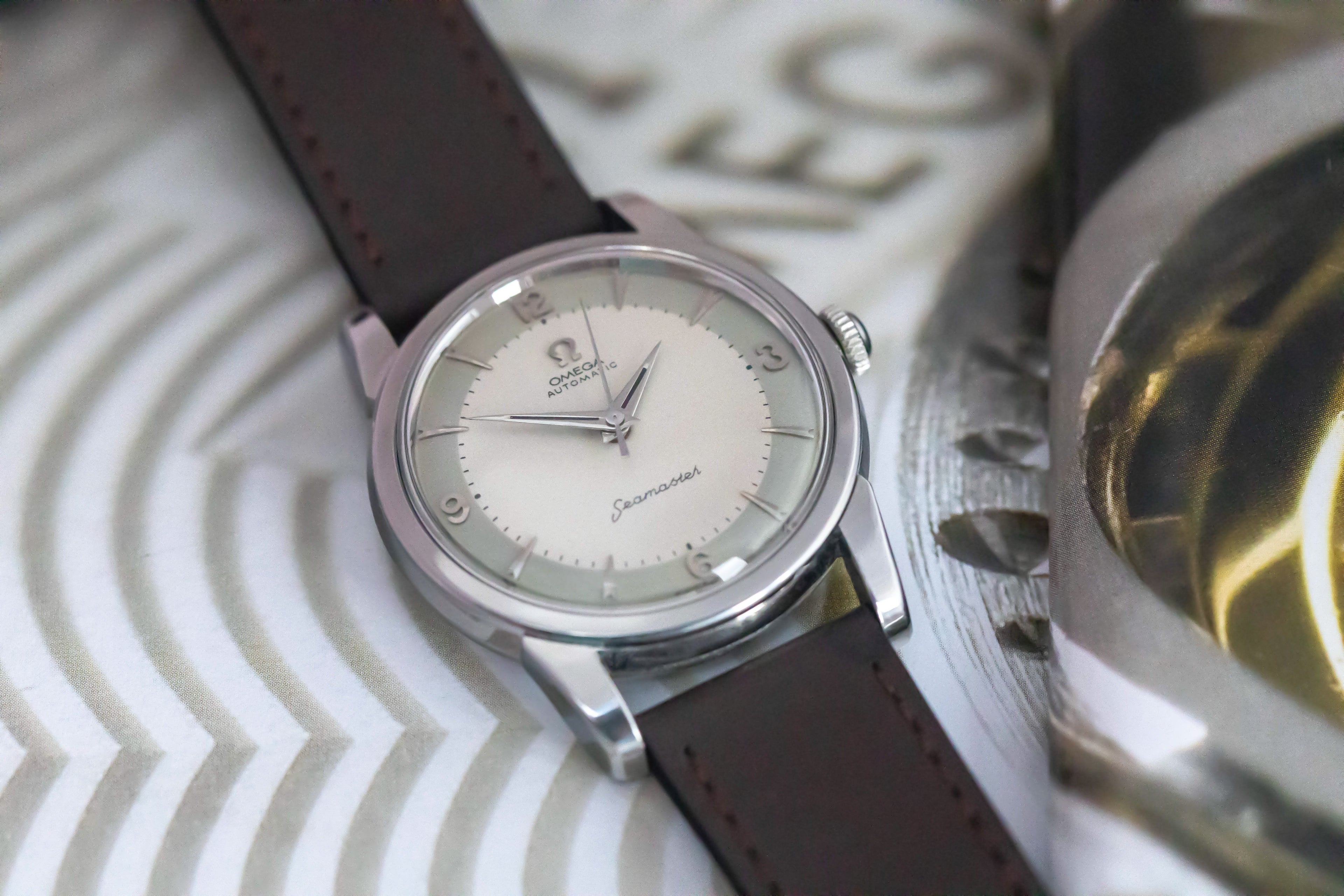 OMEGA SEAMASTER ARROWHEAD AUTO TWO-TONE 1955 WATCH - UNIQUE SERVICED CAL.501