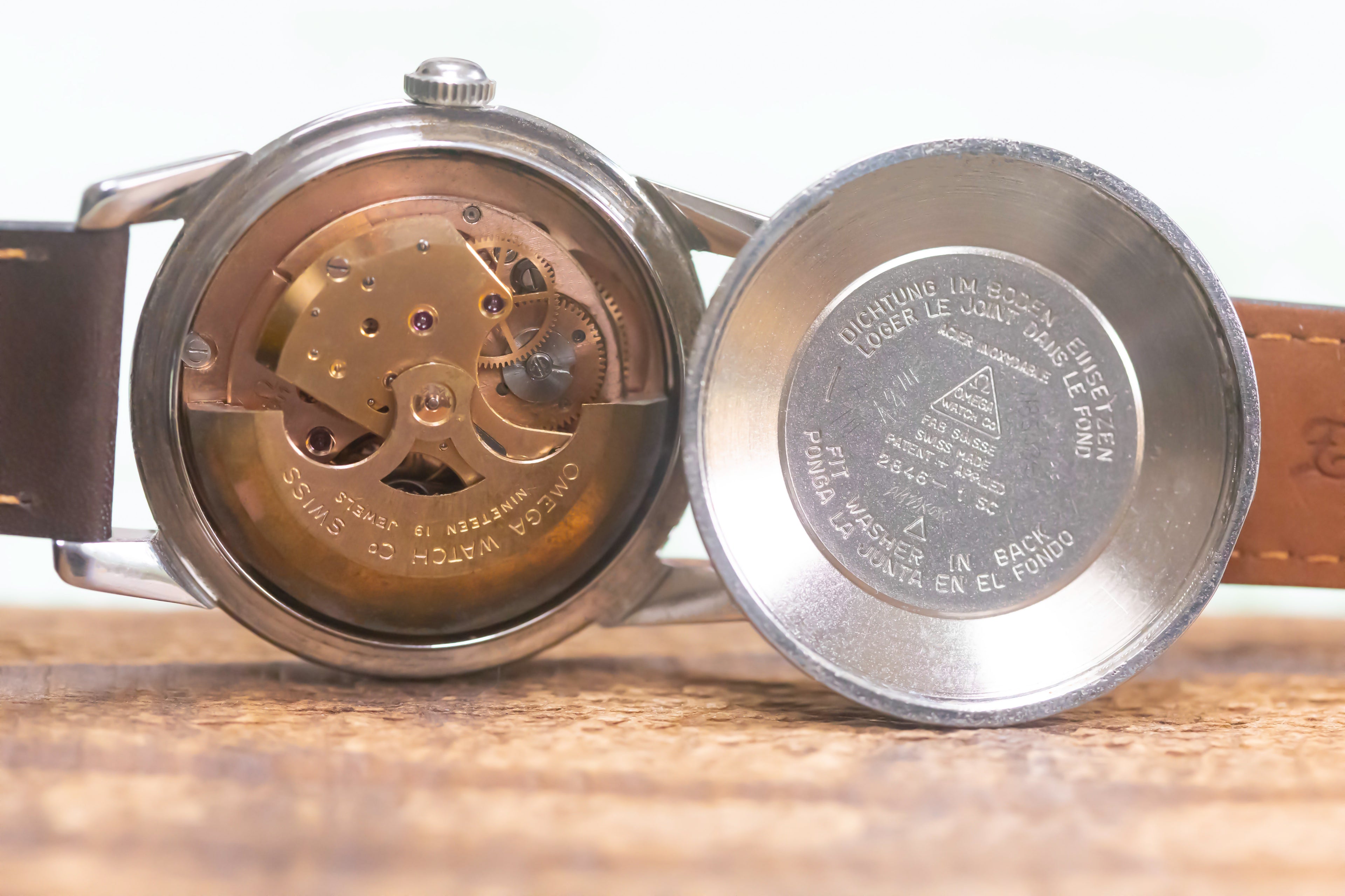 OMEGA SEAMASTER ARROWHEAD AUTO TWO-TONE 1955 WATCH - UNIQUE SERVICED CAL.501